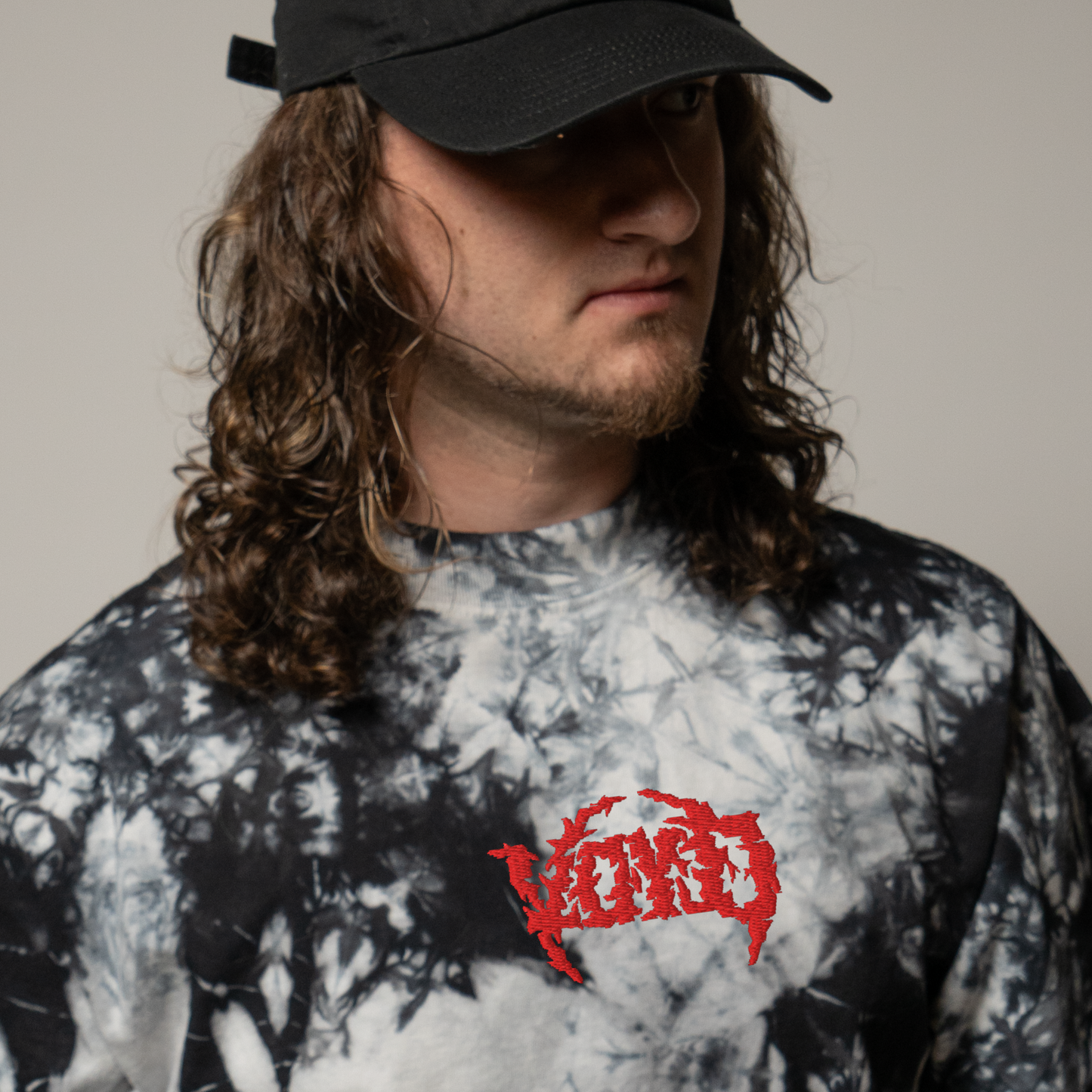Voyd embroidered oversized tie-dye t-shirt