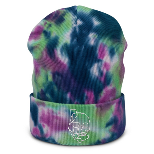 Black Tiger Sex Machine embroidered tie dye beanie