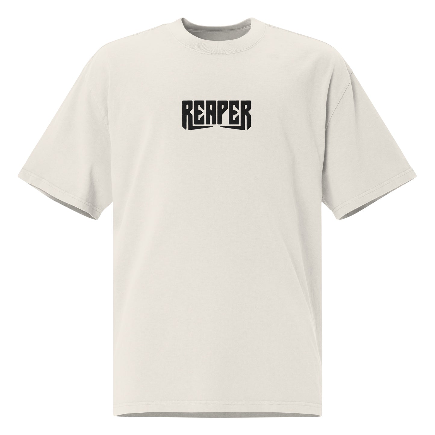 reaper embroidered oversized faded t-shirt