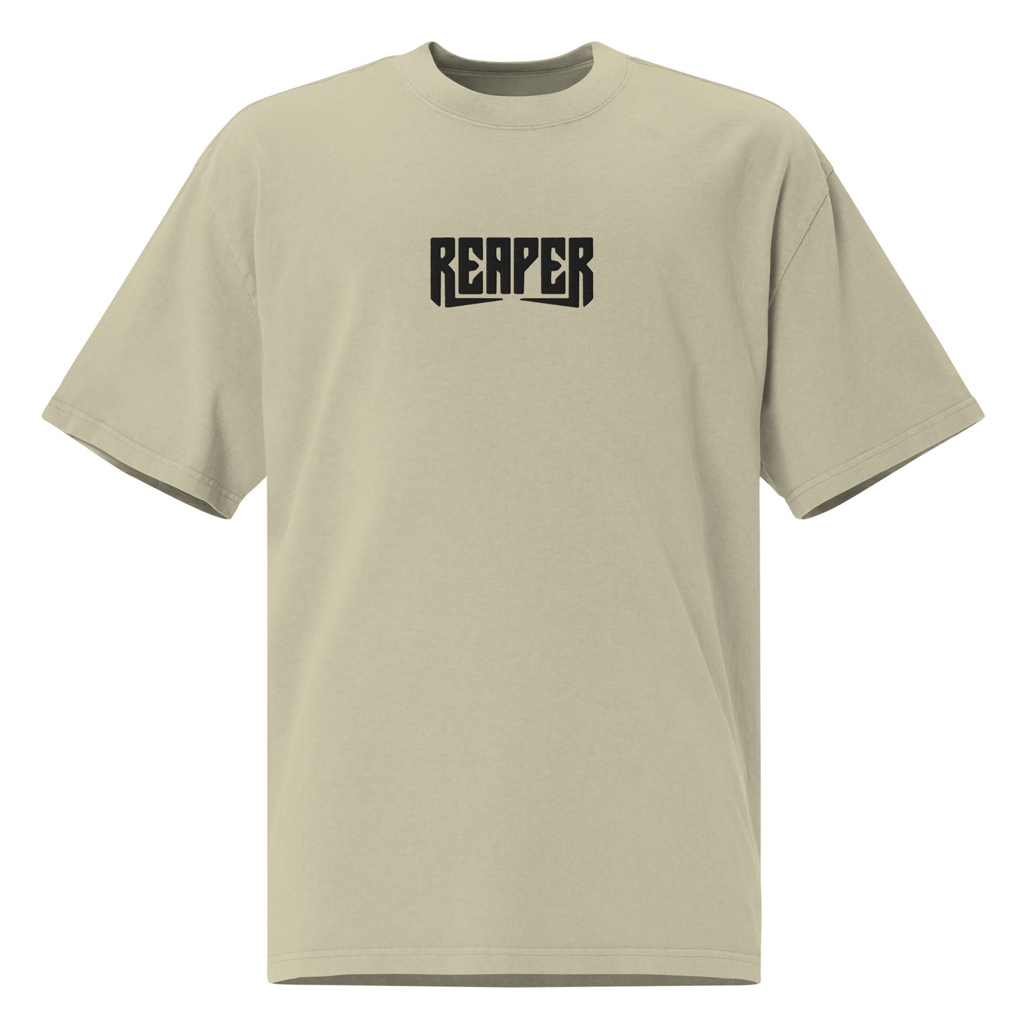 reaper embroidered oversized faded t-shirt