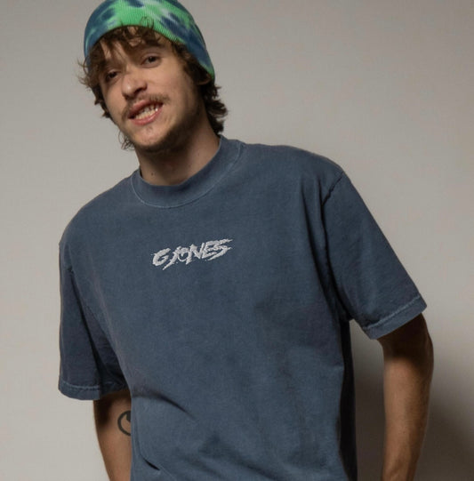 g jones embroidered oversized faded t-shirt