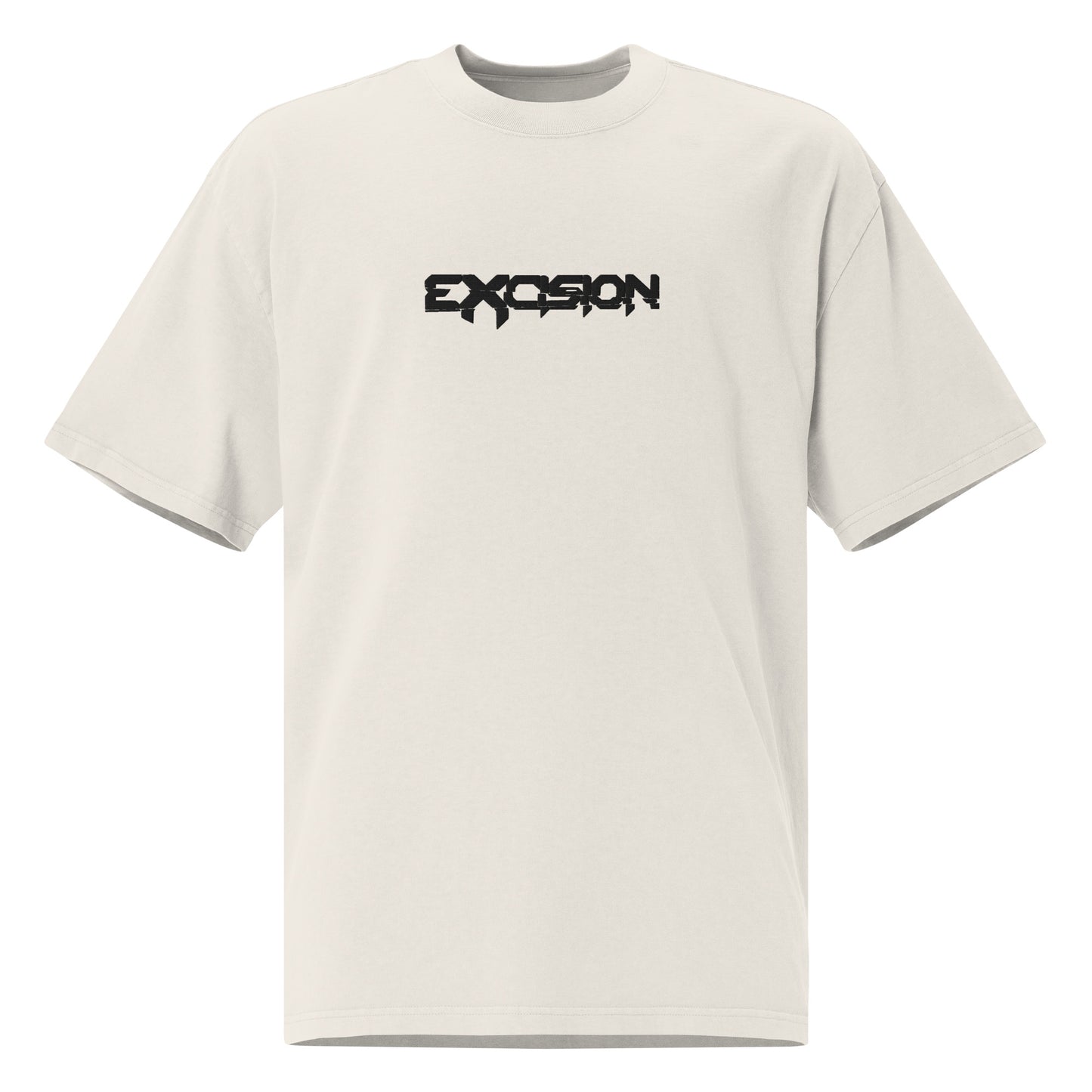 excision embroidered oversized faded t-shirt