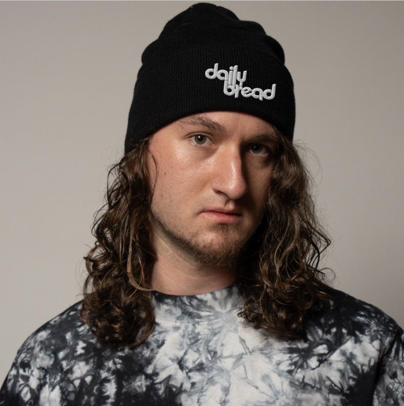 daily bread embroidered beanie