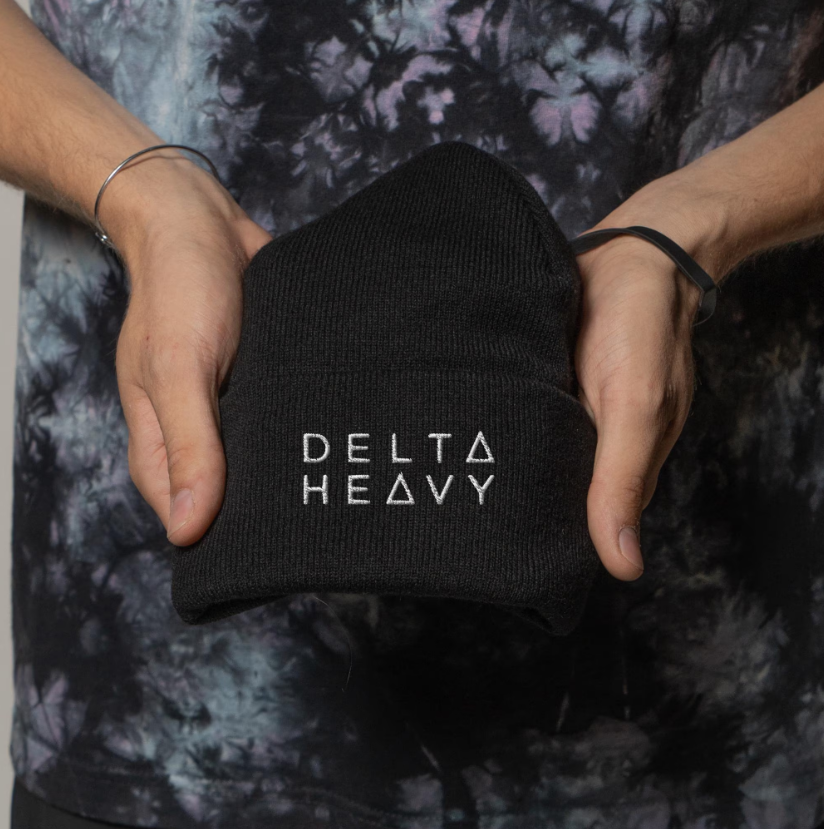 delta heavy embroidered beanie