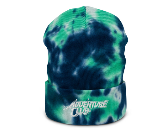 adventure club embroidered tie dye beanie