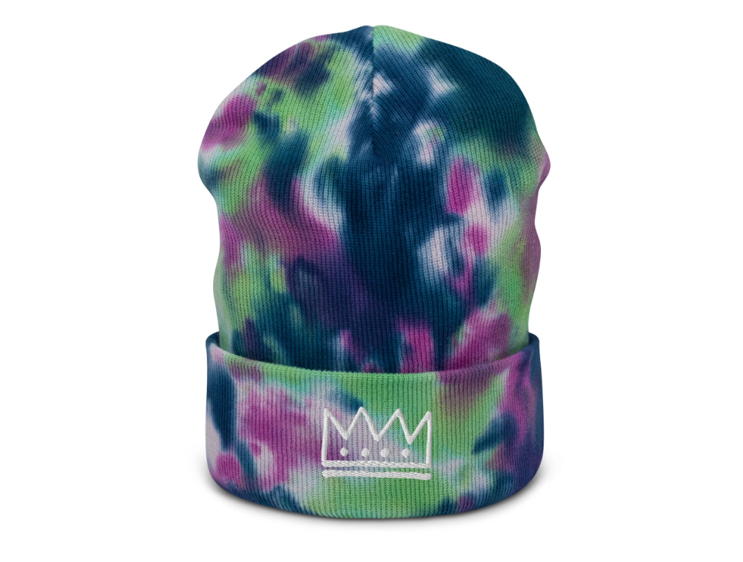 charlesthefirst embroidered tie dye beanie