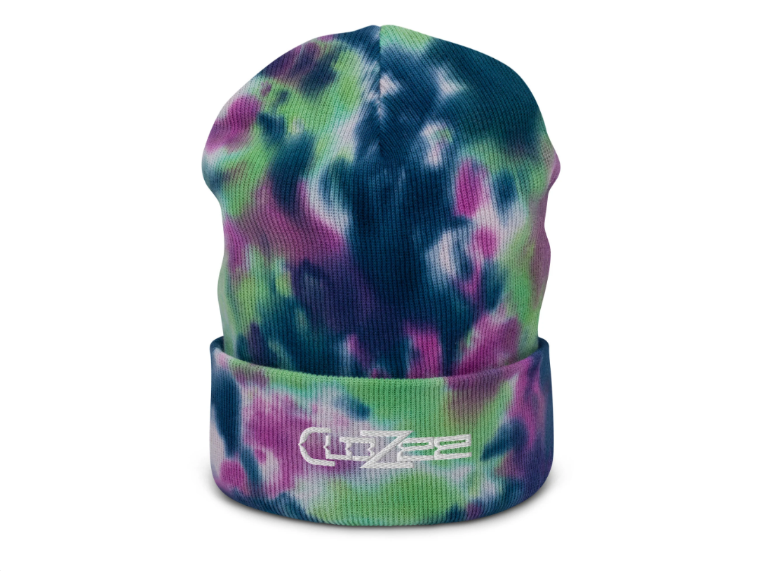 clozee embroidered tie dye beanie