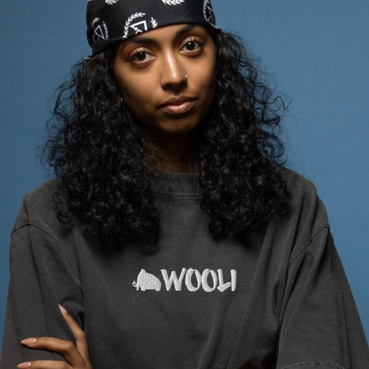 wooli embroidered oversized faded t-shirt