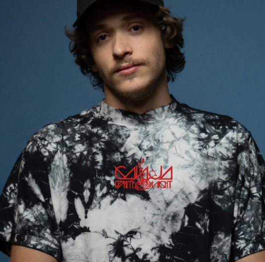 Ganja White Night embroidered oversized tie-dye t-shirt