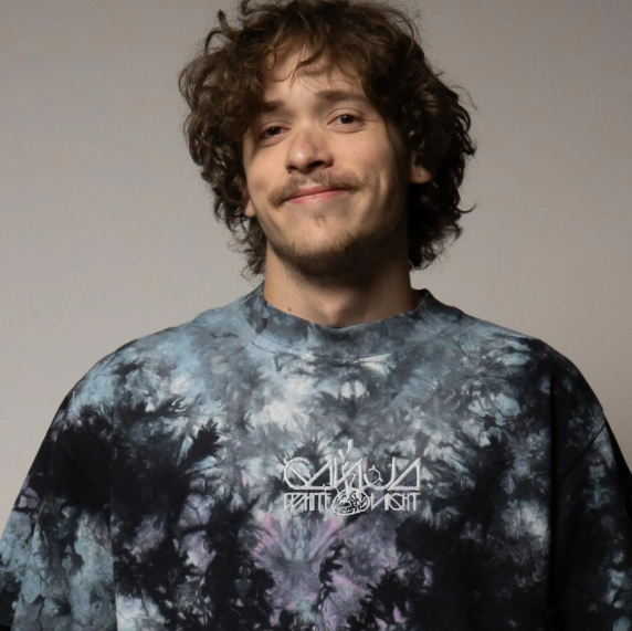 Ganja White Night embroidered oversized tie-dye t-shirt