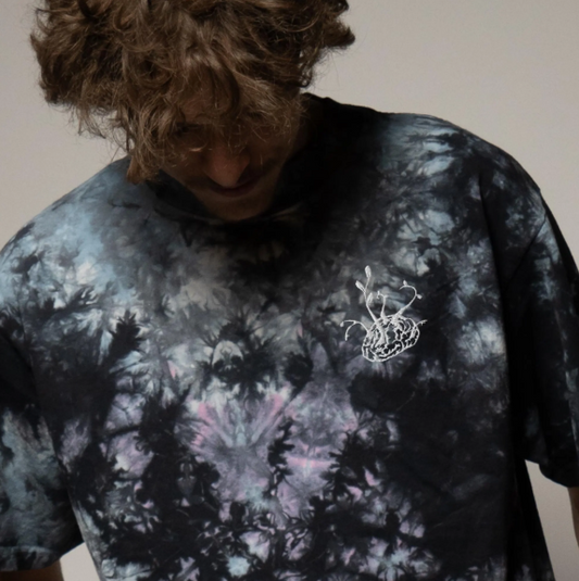 Ganja White Night embroidered oversized tie-dye t-shirt