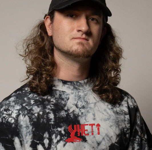 Yheti embroidered oversized tie-dye t-shirt