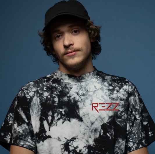 Rezz embroidered oversized tie-dye t-shirt