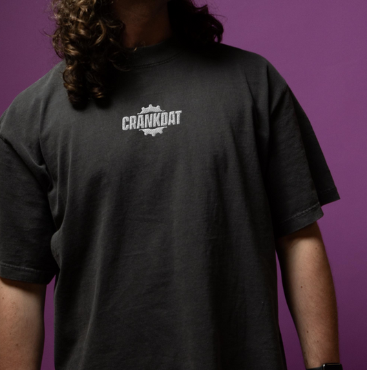 crankdat embroidered oversized faded t-shirt