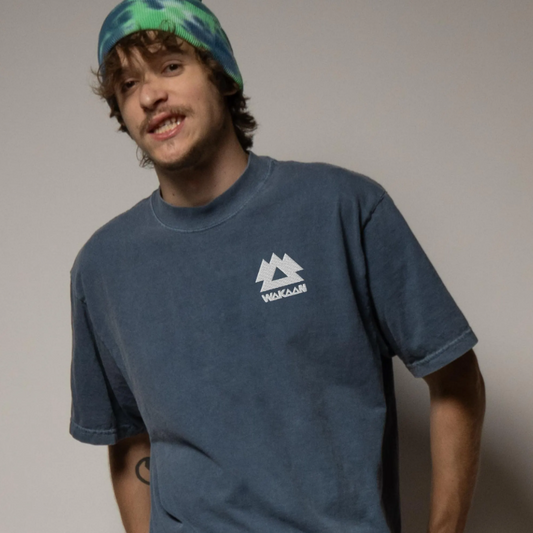 wakaan embroidered oversized faded t-shirt