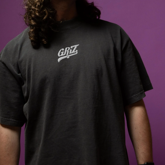 griz embroidered oversized faded t-shirt