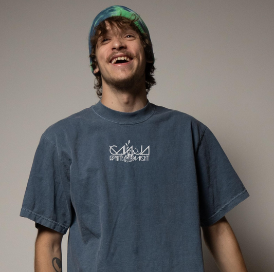 ganja white night embroidered oversized faded t-shirt
