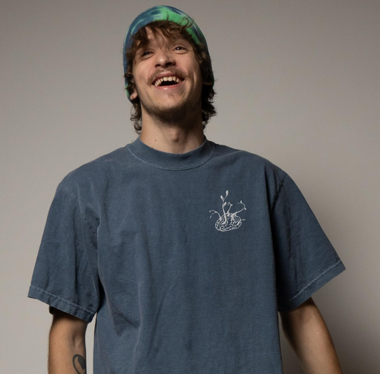 ganja white night embroidered oversized faded t-shirt