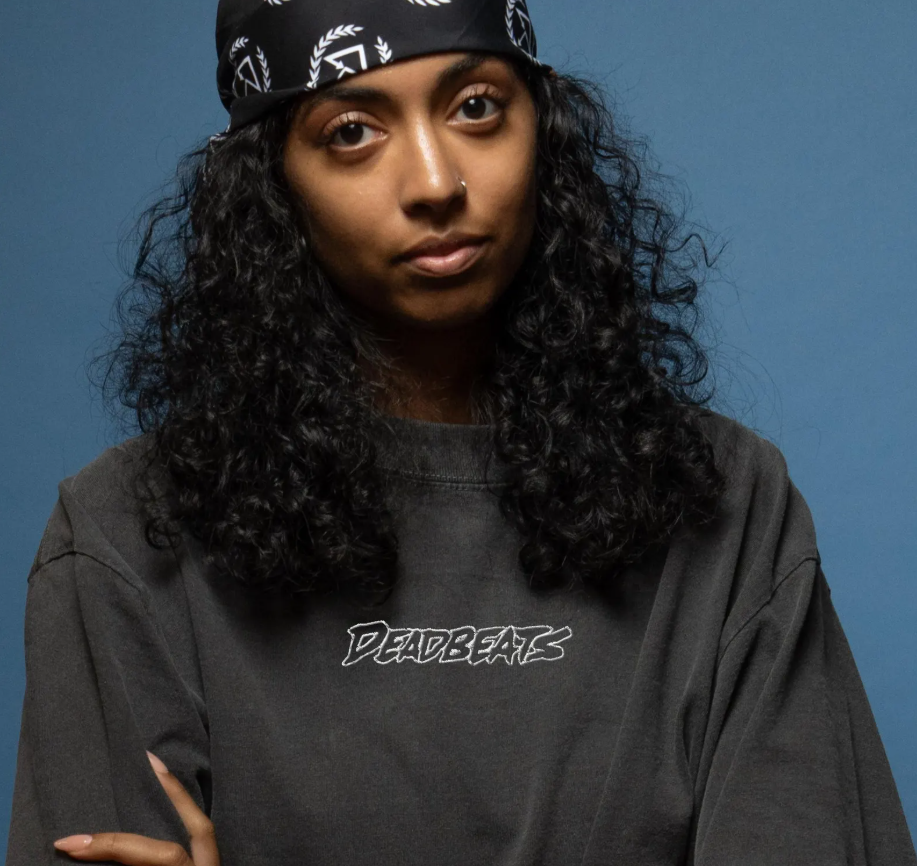Deadbeats embroidered oversized faded t-shirt