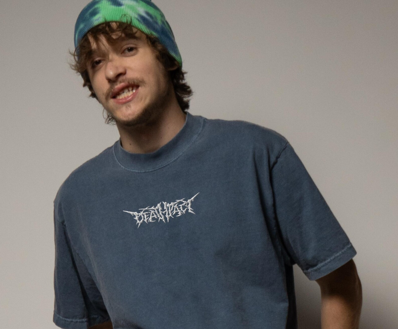 Deathpact embroidered oversized faded t-shirt