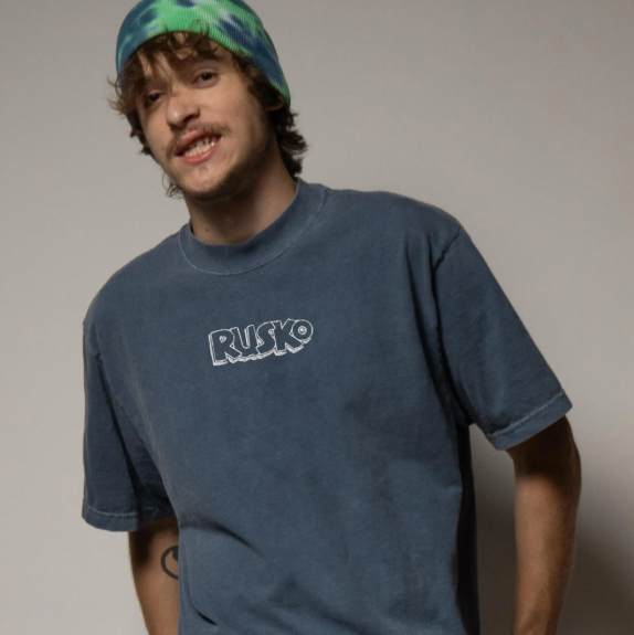 Rusko embroidered oversized faded t-shirt