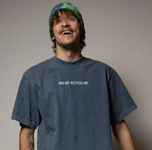 Sub focus embroidered oversized faded t-shirt