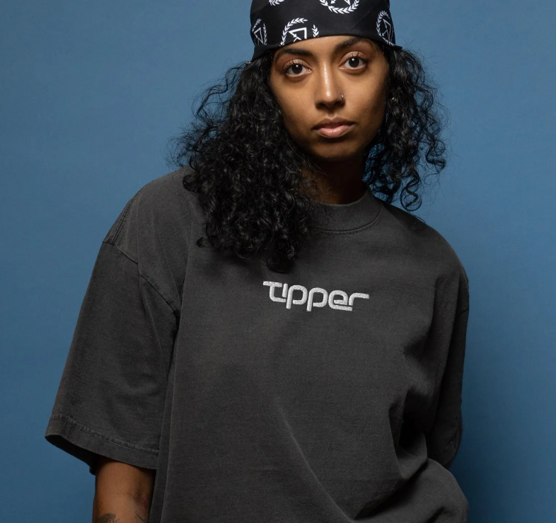 Tipper embroidered oversized faded t-shirt