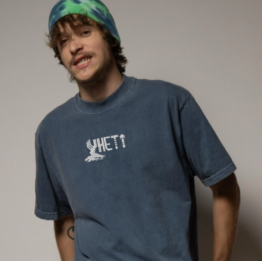 Yheti embroidered oversized faded t-shirt