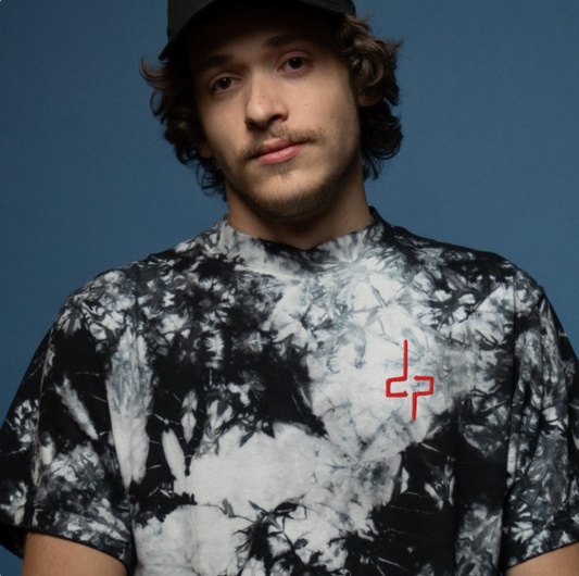 Deathpact embroidered oversized tie-dye t-shirt