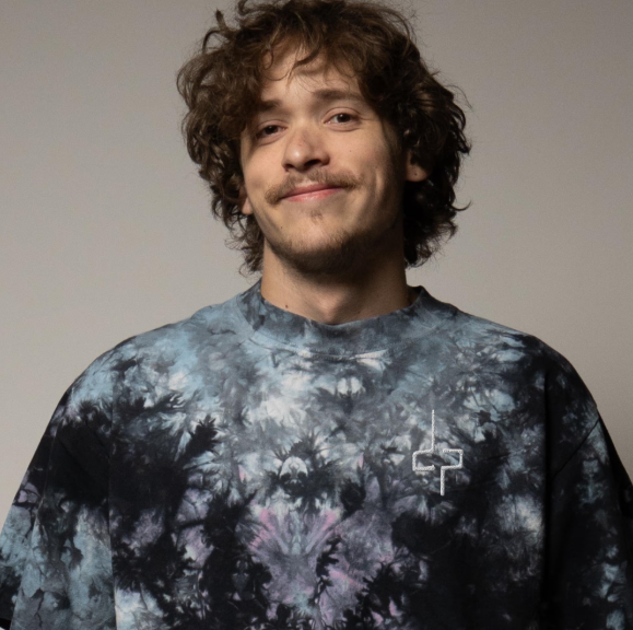 Deathpact embroidered oversized tie-dye t-shirt