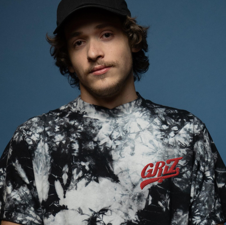 Griz embroidered oversized tie-dye t-shirt
