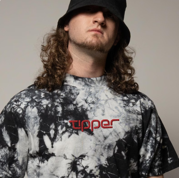 Tipper embroidered oversized tie-dye t-shirt