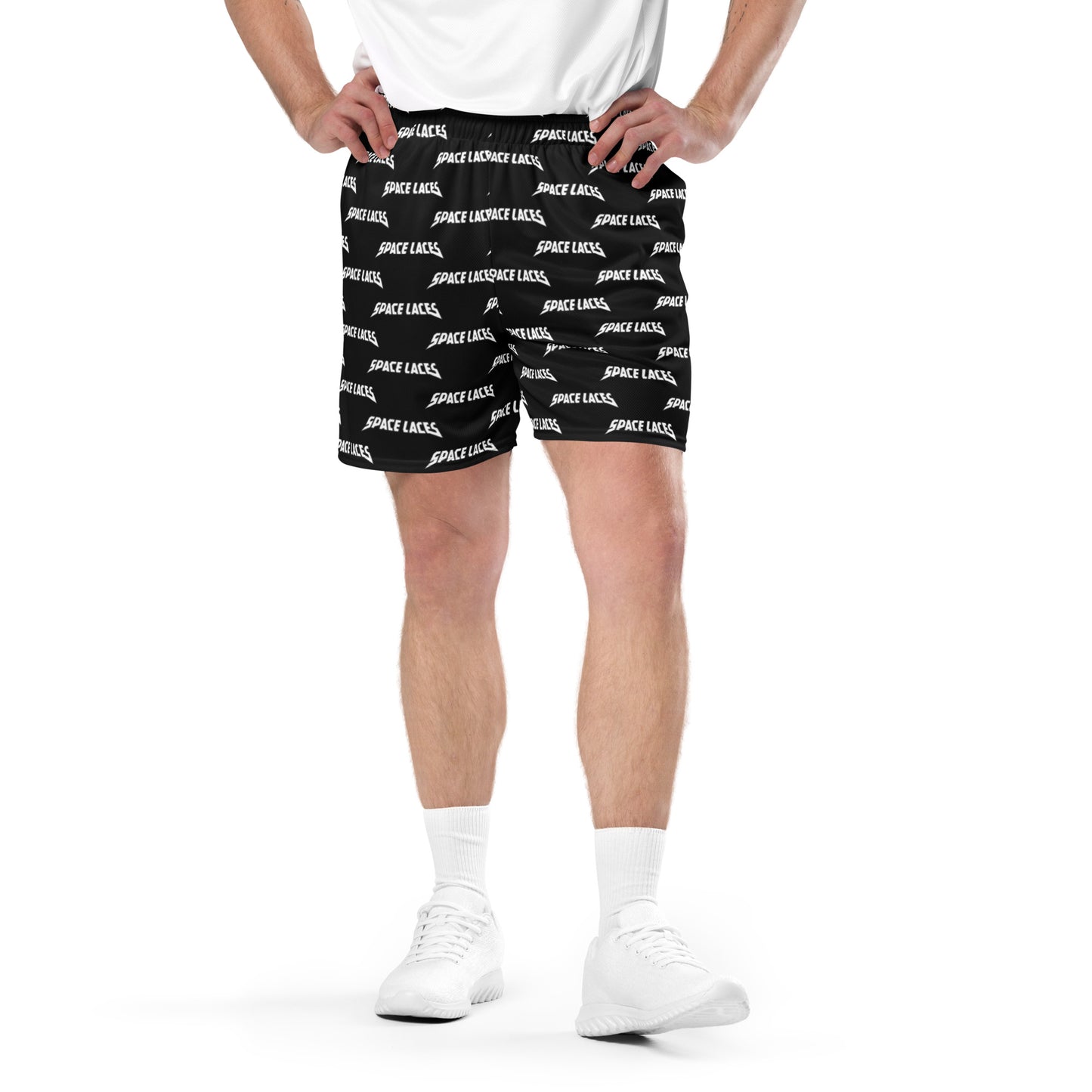 space laces unisex mesh shorts