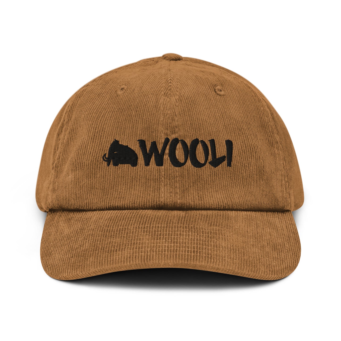 wooli embroidered corduroy hat