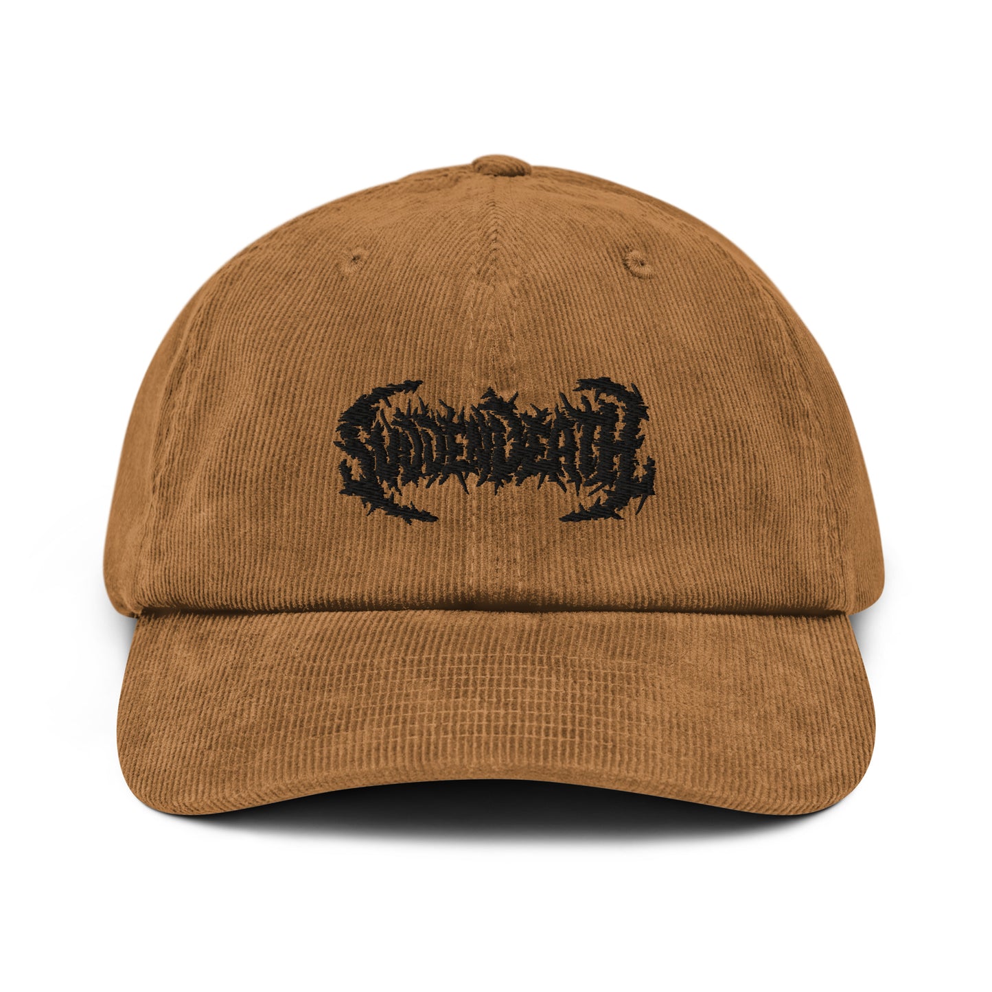 Svdden death embroidered corduroy hat