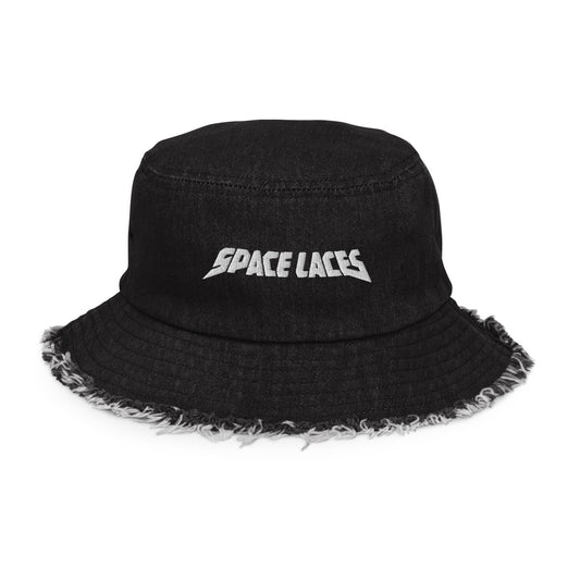 Space Laces Distressed Bucket Hat