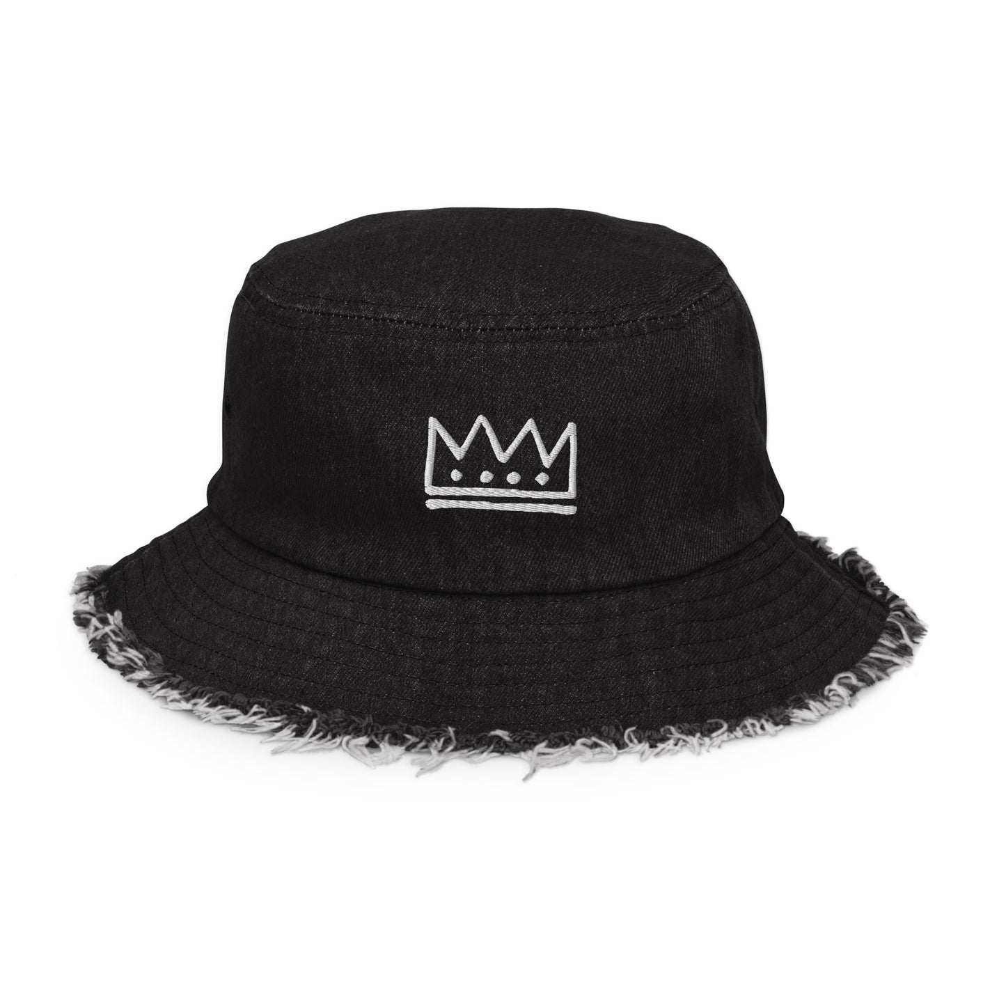 charlesthefirst distressed denim bucket hat