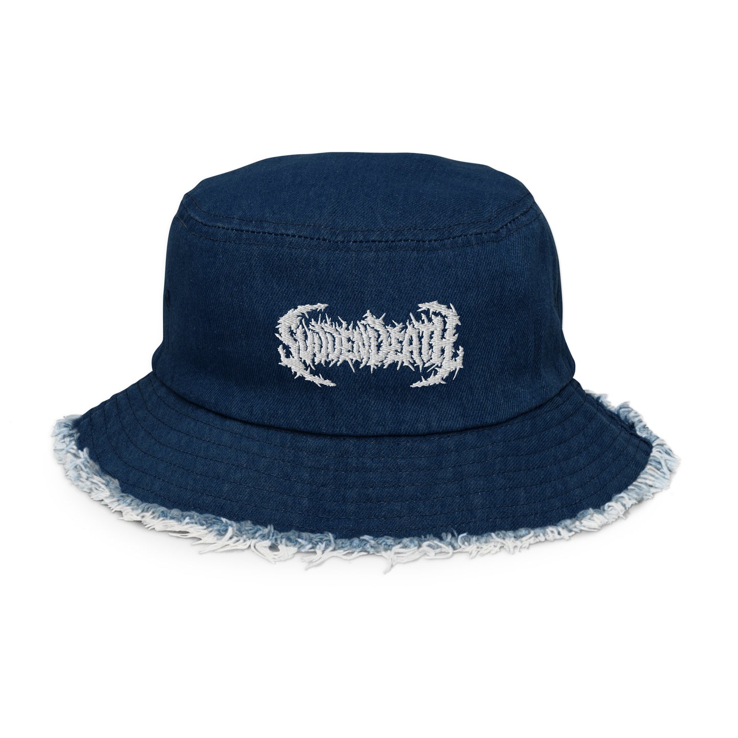 Svdden Death Distressed Denim Bucket Hat