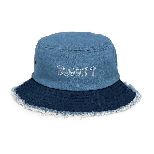 Boogie T Distressed Denim Bucket Hat