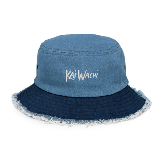 Kai Wachi Distressed Denim Bucket Hat