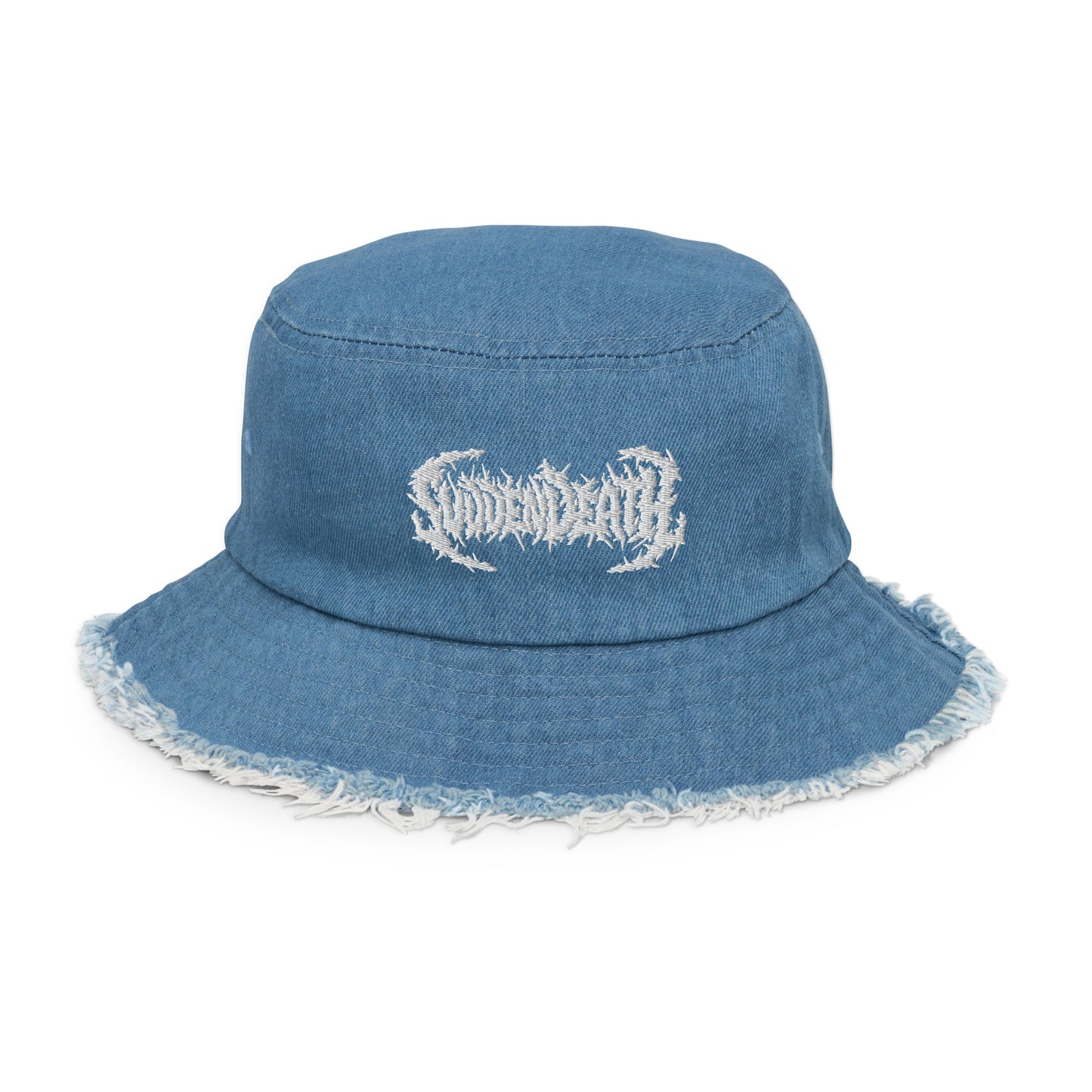 Svdden Death Distressed Denim Bucket Hat