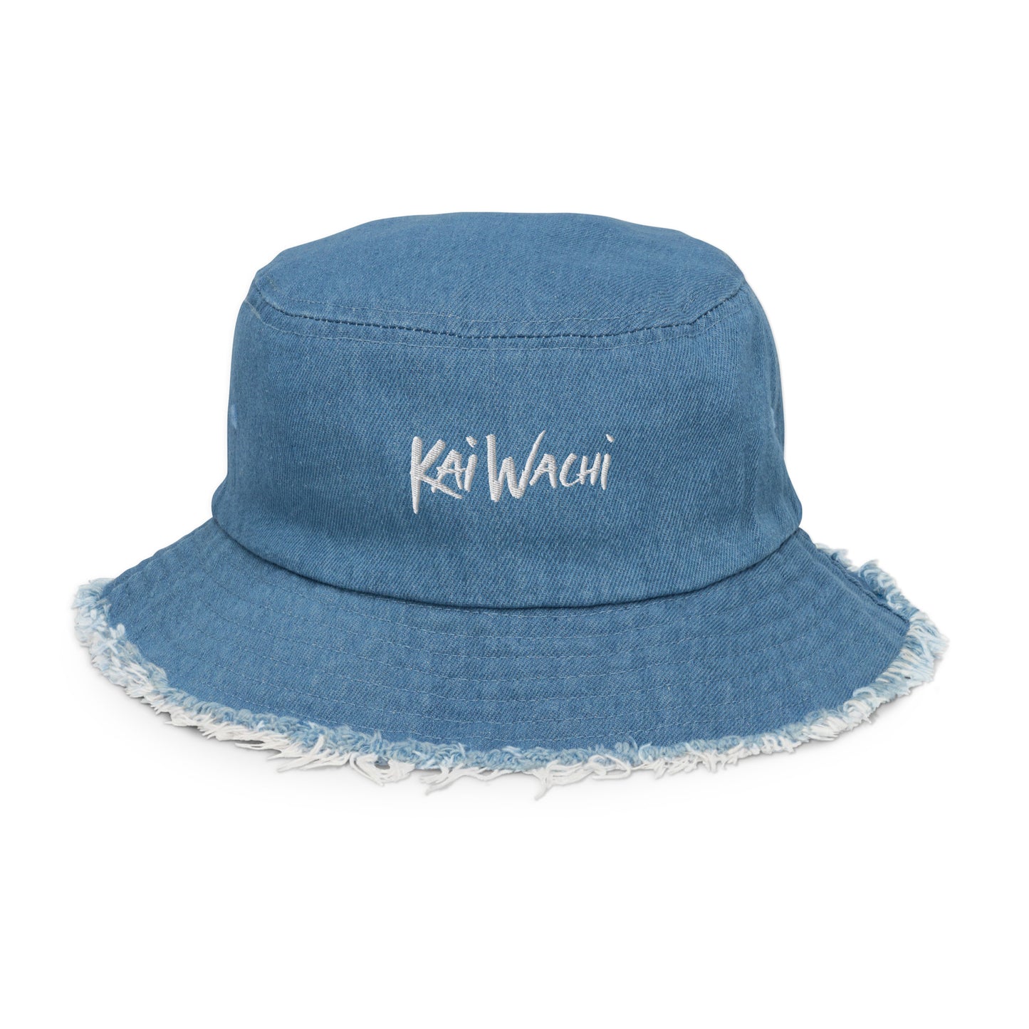 Kai Wachi Distressed Denim Bucket Hat