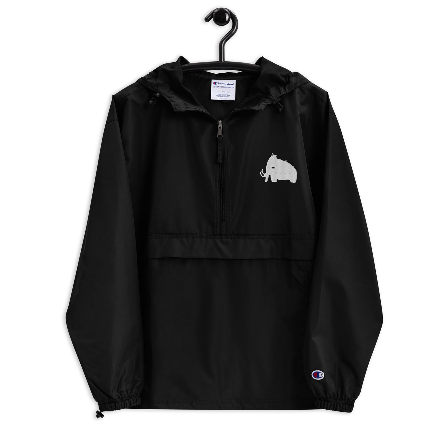 wooli embroidered champion packable jacket