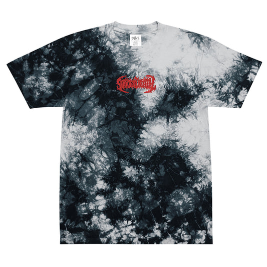 Svdden Death Embroidered Oversized tie-dye t-shirt