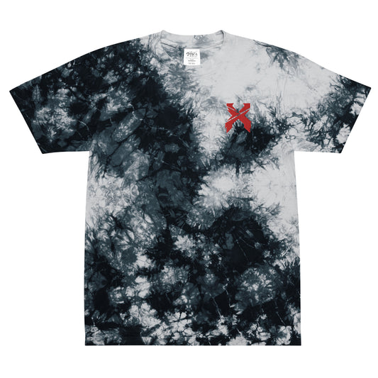 Excision embroidered Oversized tie-dye t-shirt