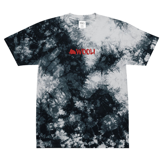 wooli embroidered oversized tie-dye t-shirt