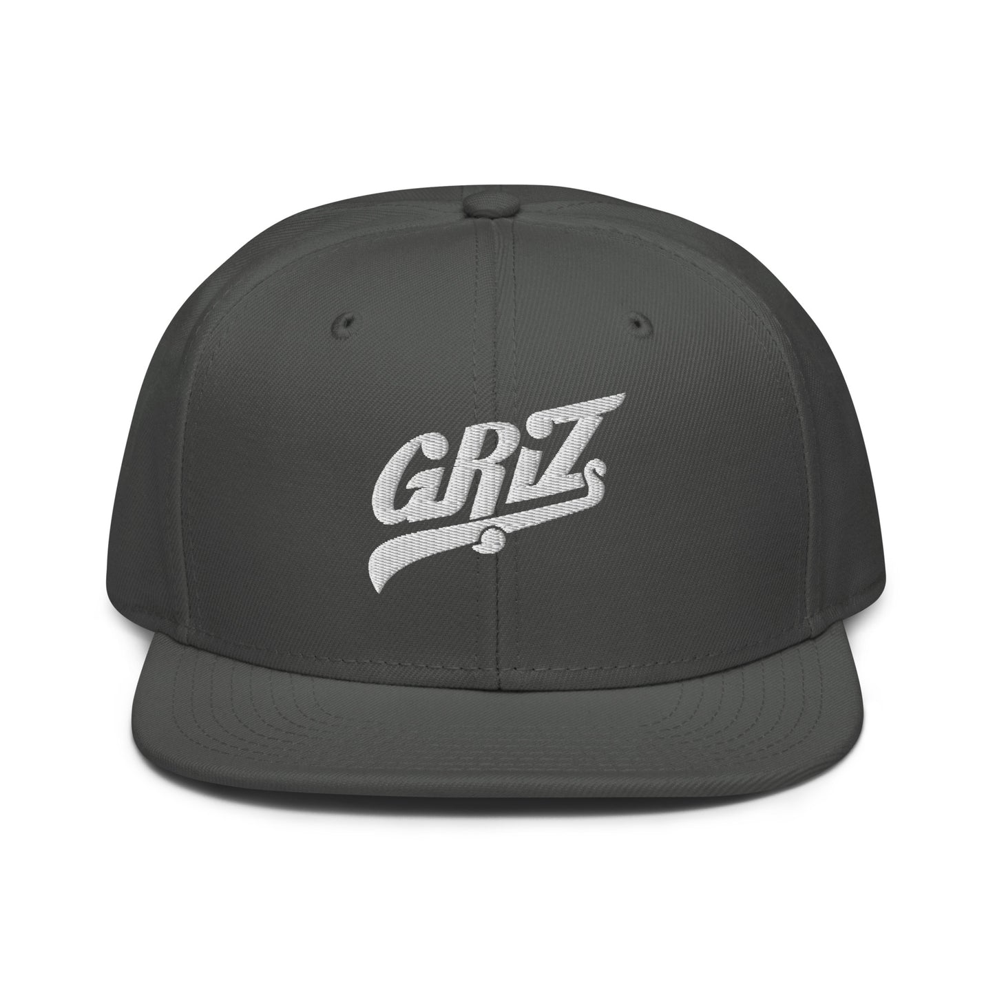 griz embroidered snapback hat