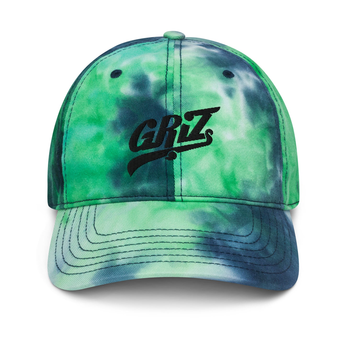 griz embroidered tie dye hat