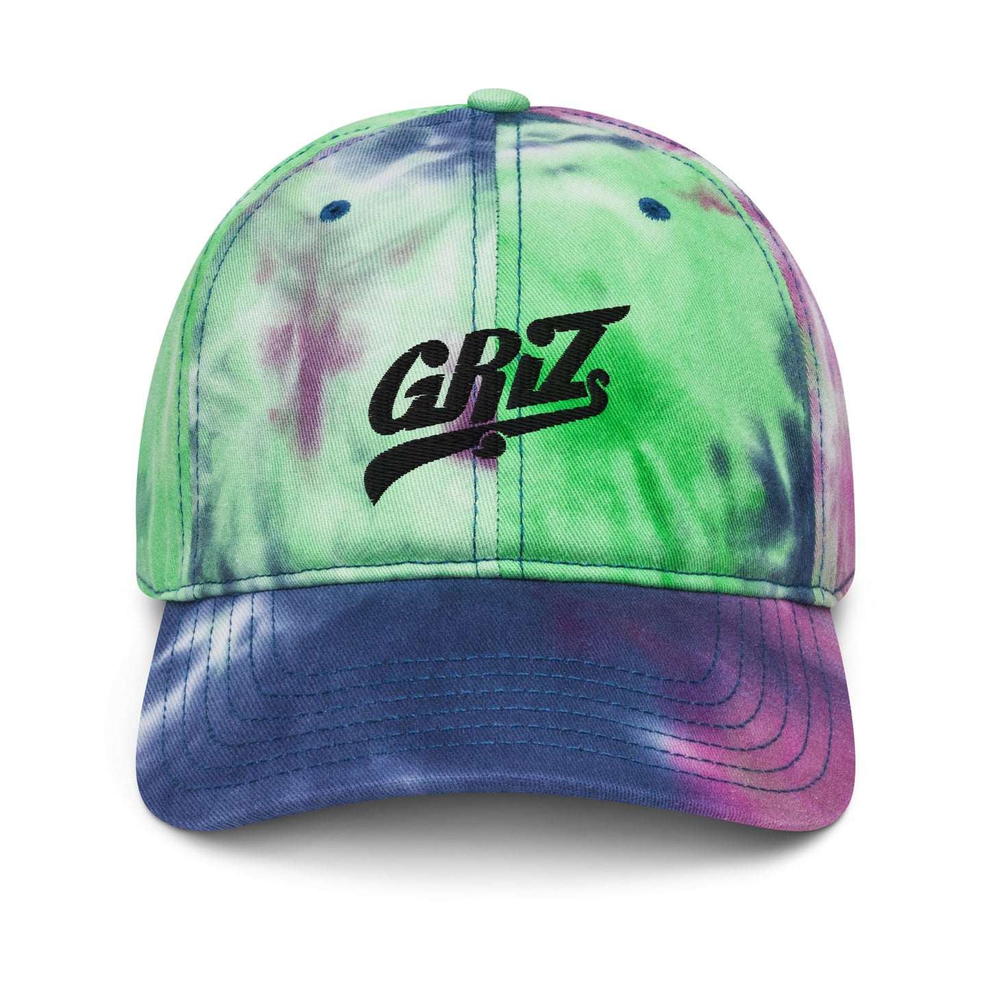 griz embroidered tie dye hat