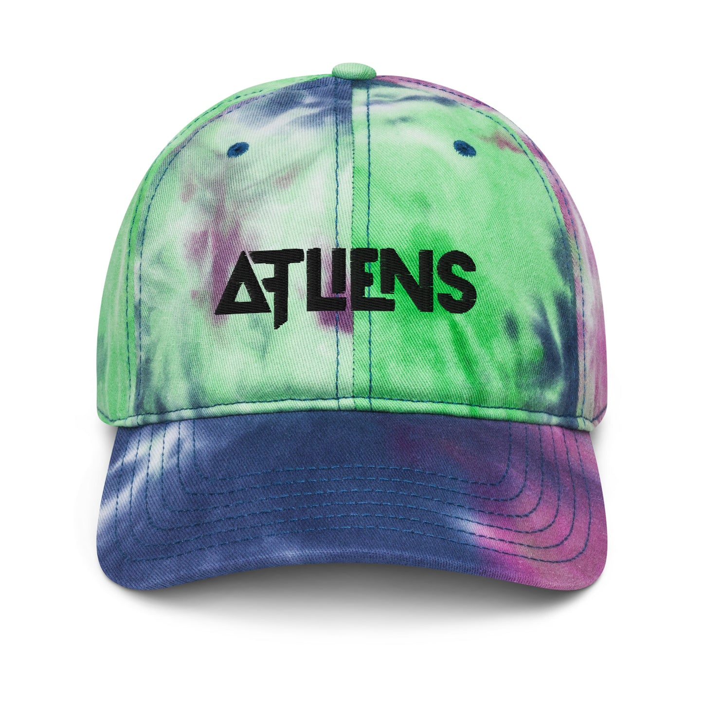 atliens embroidered tie dye hat